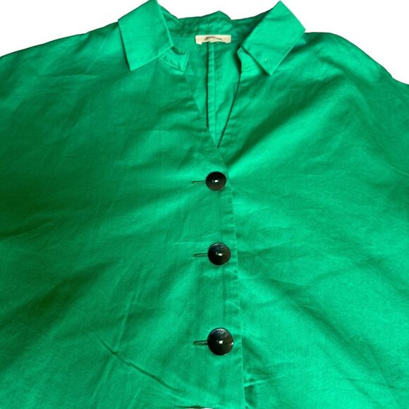 Bellerose Atelier Cotton Poplin Green Kaftan Shirt Dress Size 1 Small EU 36 - Picture 5 of 10